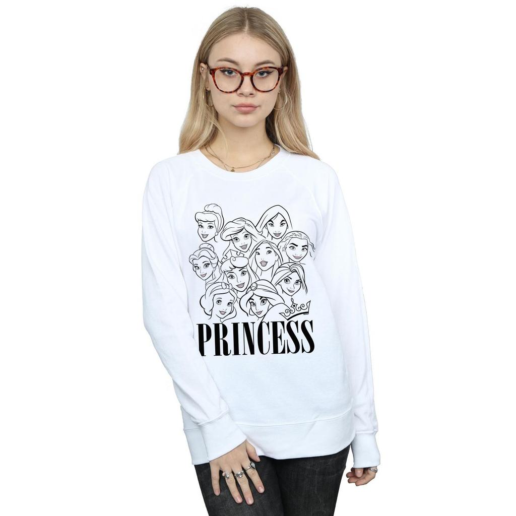 Disney Womens/Ladies Princess Multi Faces Sweatshirt