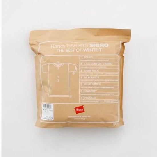 Hanes Комплект из 2 футболок с коротким рукавом SHIRO 100% хлопок трубчатый дизайн без бирки Хейнс белая с круглым вырезом мужская HM1-Z701