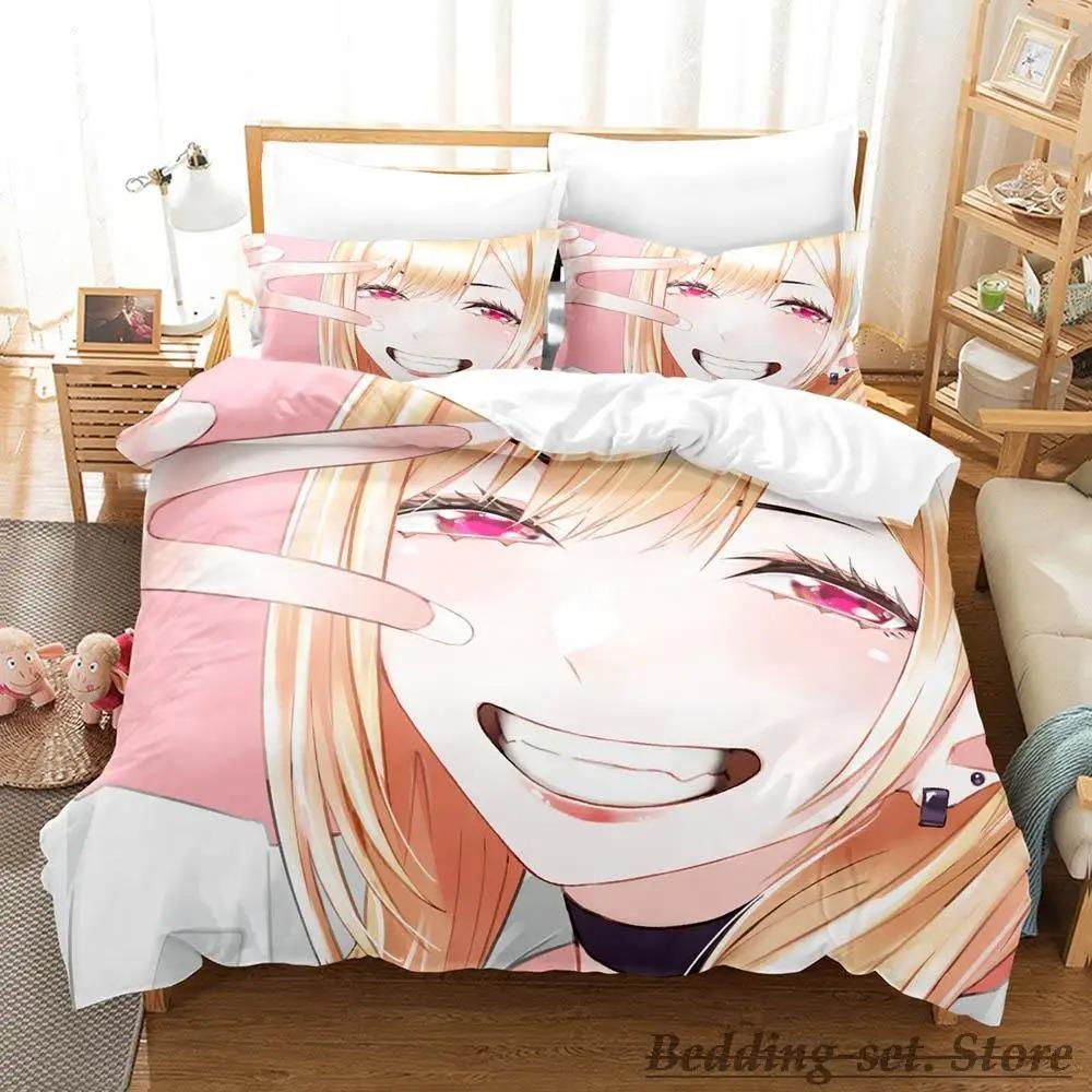 Marin Kitagawa Bedding Set Single Twin Full Queen King Size Bed Set Adult Kid Bedroom Duvetcover Sets Anime Parure de lit