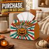 1pc Party Tissue Box, Halloween Pop Art Festive, Multifunctional Tissue Holder, Spooky Pumpkin Bat Vintage Rays, Outdoor Party Supplies, Everyday Desk