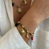 Personalized Diy Knotted Rope Chain Sun Moon Cross Pendant Necklace Furnace Vacuum Plating Color Retention
