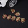 AABKW1 1cm Car Remote Key Stickers Badge Emblem Car Accessories For Porsche Cayenne Panamera Macan 911 718 Taycan Boxster Cayman 918