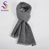 Grey Plaid 100% Wool Scarves Pashmina Thicken Women Fall Winter Soft Long Scarf Shawl Fashion Short Tassel Warm Neck Scarf Wraps