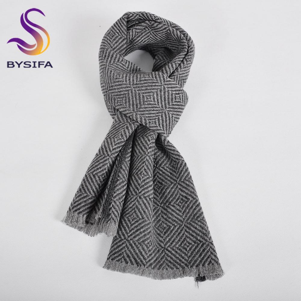 Coffee Plaid 100% Wool Scarves Pashmina Thicken Women Fall Winter Soft Long Scarf Shawl Fashion Accessory Brand Warm Neck Scarf
