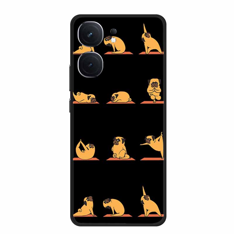 Чехол For Vivo iQOO Neo 9s Pro Plus Чехол Мультяшный Черный Силиконовый Мягкий Чехол для Телефона Для Vivo iQOO Neo9s 9 S Pro Plus Задняя Крышка Чехол