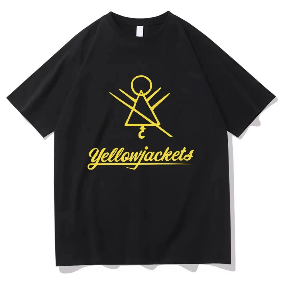 Футболки WHS Yellowjackets 2D Yellowjackets Сезон 3 Смешная Мужская_Женская Одежда Эстетичные Топы Унисекс Одежда Хлопок Графический