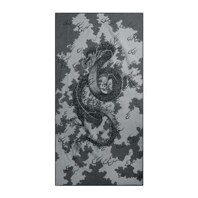 MAYA SAPANA Dragon Cotton Long Scarf (Black)