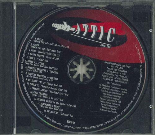 CD РАЗЛИЧНЫЕ Emphattic 06 Июнь 1998 EM9806 ATTIC 1998 Канада Рок Б/У