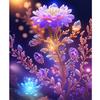 Frame Diy Painting By Numbers For Adults Beginner Kits Fantasy Purple Flower Picture On Numbers Diy Gift Handwork For Home Wall Art Decors 40x50