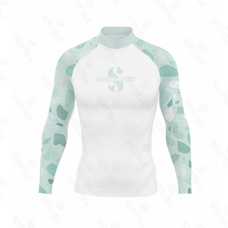 Mens Long Sleeve UV Protection Rash Guard Snorkeling Diving Surfing Summer Water Sports