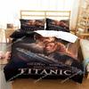 Постельное белье с изображением фильма «Титаник» Изысканный набор постельных принадлежностей Романтическое постельное белье с пододеяльником Комплект одеяла и простыни Постельное белье Подарок на день рождения
