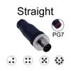 Male Female Socket M12 Aviation Plug Connector Male&Female Plug Screw Threaded Coupling