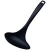 Suncraft Mini Horizontal Mouth Ladle, Glass Fiber Reinforced Nylon, Dishwasher Safe, Black, GF-17B