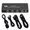 KVM-переключатель с 4 портами USB 3.0 для подключения принтеров и устройств хранения данных, доступный с обоих компьютеров, эффективный
