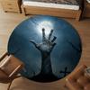 1pc zombie hand moonlight Round Chair mat office Area Rug - Non-Slip, Floor Mat for Office, Bedroom, and Indoor Decor p127212