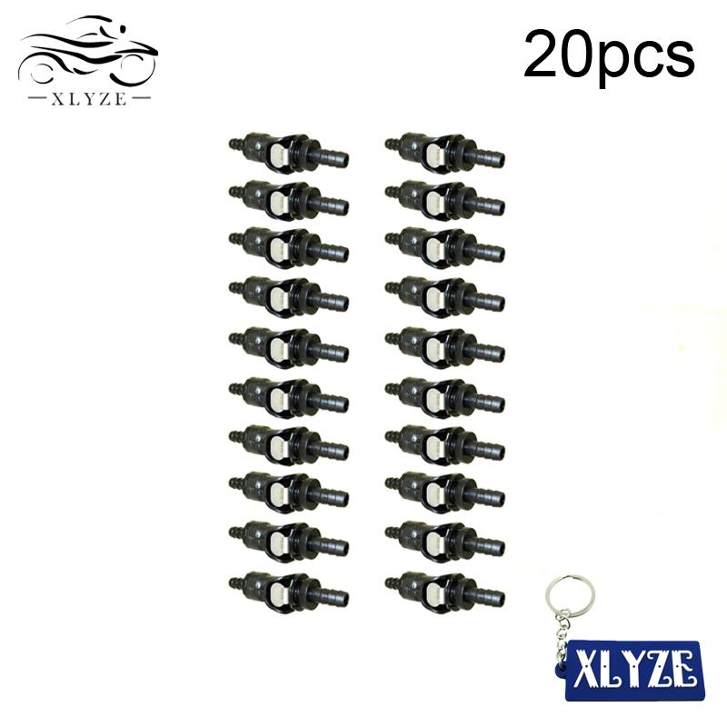 XLYZE Fuel Gas Line Quick Connect Disconnect 5/16" For Motorcycle Atv Single Shut Off