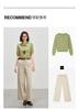Qianwen loose straight leg pants 2026 spring new style simple and versatile hanging feeling, solid color cotton casual pants for women