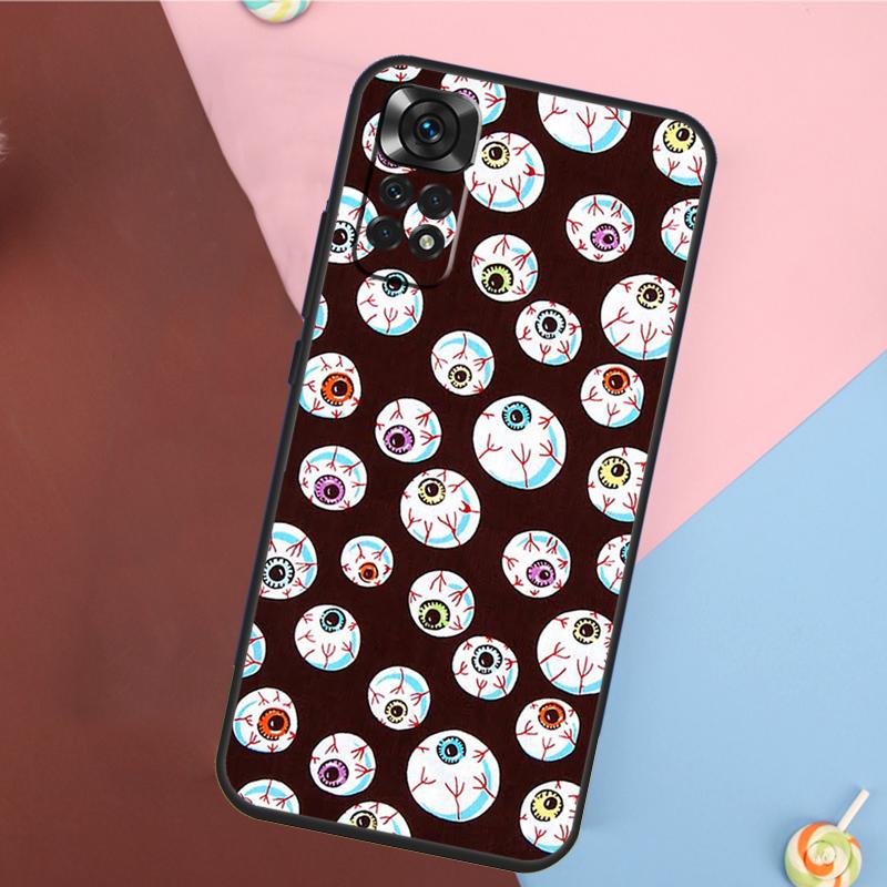 Чехол со сумасшедшим узором из глаз для Xiaomi Redmi Note 14 13 12 9 10 11 Pro 9S 10S 11S 12S Redmi 14C 10C 12C 13C