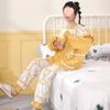 Women's Cute Princess Style Long Sleeve Pajamas Set - Sweet Bowknot Design, Plus Size, Loose Fit Home Wear for Spring, Autumn, and Winter