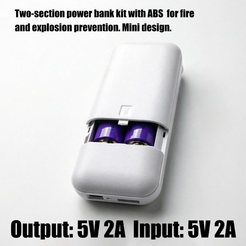 Сдвижная крышка Съемный 2 шт. Корпус Powerbank для батарей 18650 DIY Корпус без необходимости пайки Пластиковый корпус Для путешествий на открытом воздухе