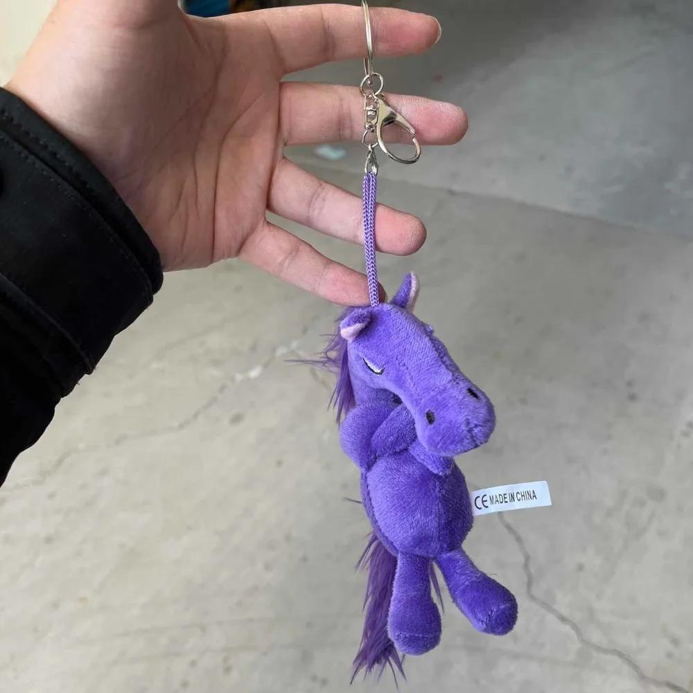 Креативный плюшевый брелок в виде темной лошади, куклы-маскоты, милая кукла-симуляция лошади, китайский стиль, мягкая фигурка пони зодиака