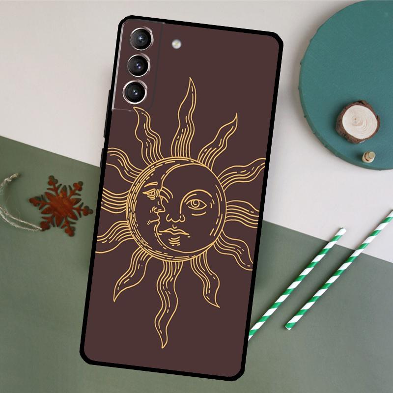 Чехол для телефона с рисунком Таро Луна для Samsung Galaxy S25 S26 Ultra S20 S21 S22 S23 S24 Plus S10 S25 FE Задняя крышка