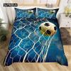 Комплект постельного белья из микрофибры, покрывало на спортивную тему, футбольное поле, пододеяльник, двуспальный или односпальный футбольный стеганый плед, покрывало для спальни