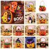 Trick or Treat Pumpkin Candy Bucket Non-woven Halloween Wool Felt Bag Funny   Party