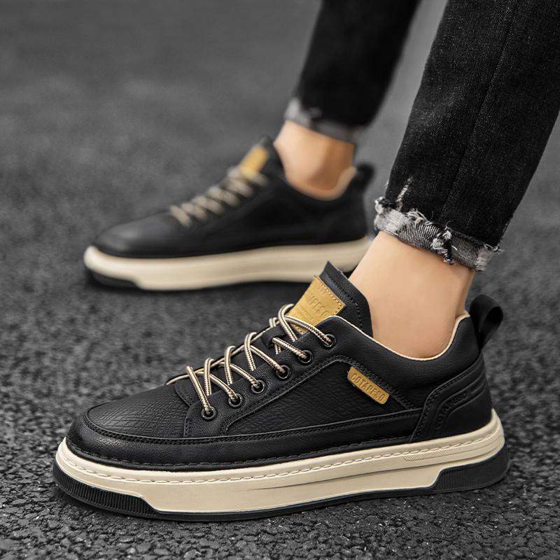 Мужские кроссовки, модная кожаная повседневная обувь, спортивная обувь для бега на открытом воздухе, обувь для скейтбординга, противоскользящая одежда, мужские повседневные ботинки на плоской подошве