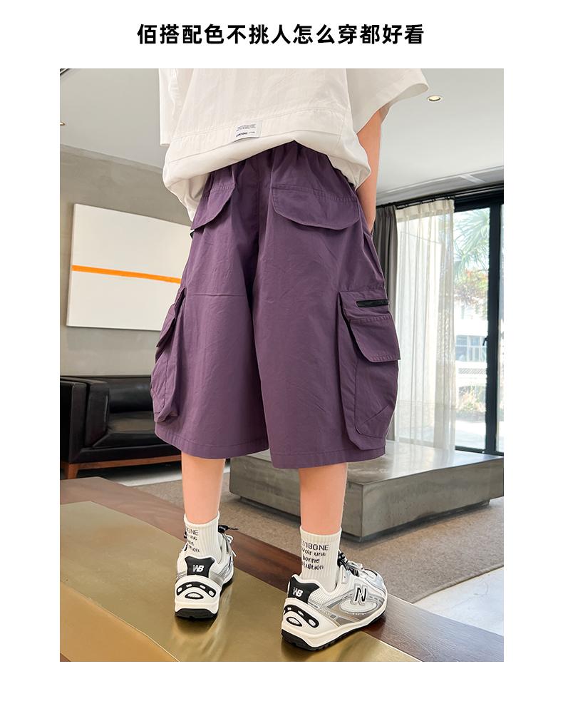 Boys' shorts summer thin 2026 new style big boys' summer clothes boys' casual loose children's workwear five quarter pants