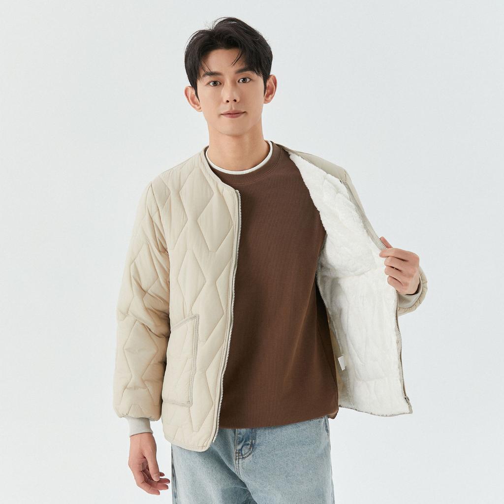 Зимняя утолщенная стеганая теплая рубашка из хлопка с длинными рукавами, свободный воротник на молнии, хлопковая одежда, удобная и стильная, чтобы согреться 2535