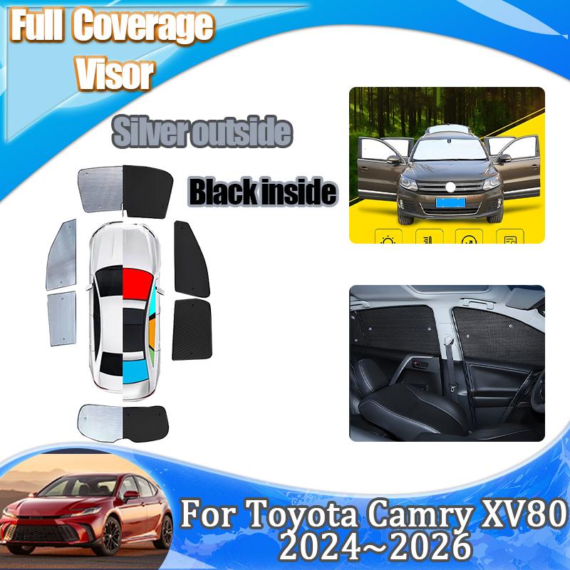For Toyota Camry XV80 2024 2025 2026 Sunscreen Blind Shade Windshield Sunshade Anti-mosquito Sun Visor Anti-UV Car Accessories
