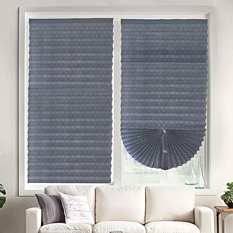 1PC Polyester Curtain Home Decorations Semi-Blind Window Curtains Non-Woven Leaf Pleated Curtain Shades 60/90x180cm