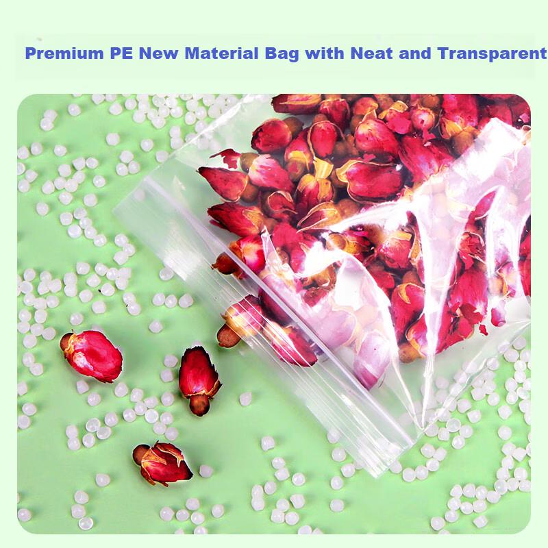 Yessel Self-Sealing Bags, No. 5, 10*15CM, 400 Pieces, Small Size, Food Sealing, Fresh-Keeping Packaging, Thickened Plastic Seal, Storage Bags