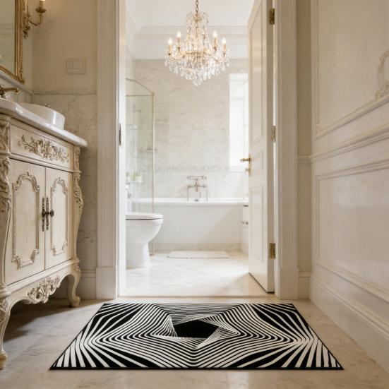 3D Оптическая Иллюзия Напольный Коврик Нескользящий Устойчивый Дизайн Легко Чистящийся Напольный Ковер с Потрясающим Визуальным Эффектом Норы Машинная Стирка Ковер для Зоны