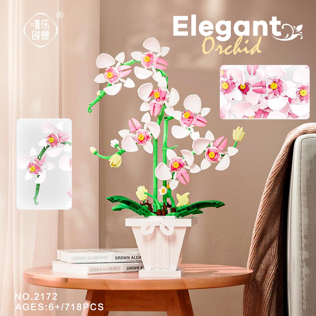 Flower Bouquet Building Blocks Kit DIY Flowers Block Toys Set Romantic Office Decoration Potted Plant Model Set Children's Toys