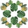 10Pcs Artificial Monstera Leaf 30x20Cm Large Artificial Foliages For Wedding Decoration Plant Arrangement