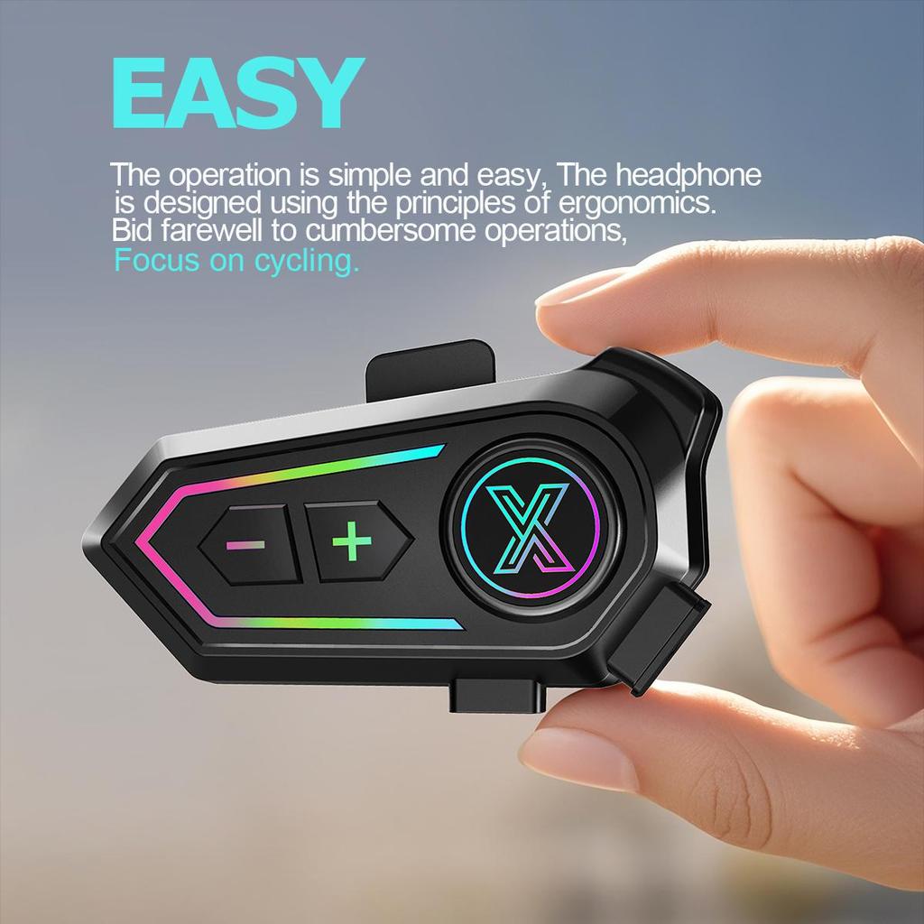 X10 Bluetooth 5.4 гарнитура для шлема мотоциклиста для мотоциклиста беспроводной набор для звонков на телефон водонепроницаемые наушники MP3-плеер для мотоцикла