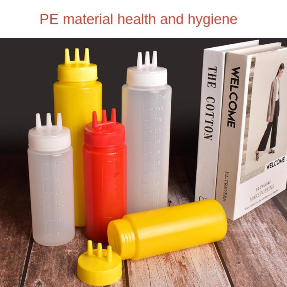 Градуированная бутылка для соуса с тремя насадками, соусники, новые бутылки для выдавливания