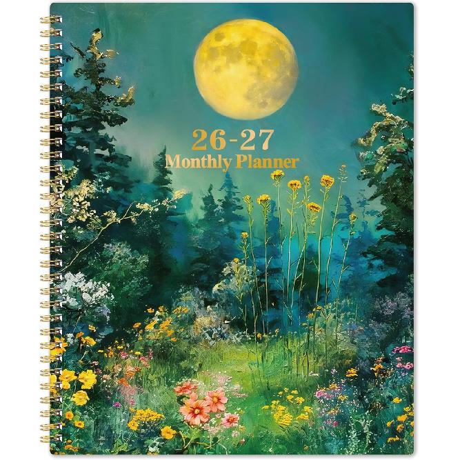 2026-2027 Monthly Planner - 2026-2027 Planner, Jan. 2026 - Dec. 2027, Monthly Planners 2026 with Tabs, 9" x 11", Twin-wire Binding, Back Pocket, Note