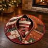 2D Flat Printed 3D Illusion Rug Santa Claus Xmas Home Decor Round Vortex Carpet  Indoor