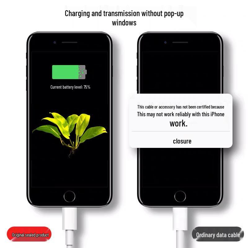 Совместимый кабель для быстрой зарядки Apple iPhone для 14, 13 Pro, 7 Plus, 8 и iPad