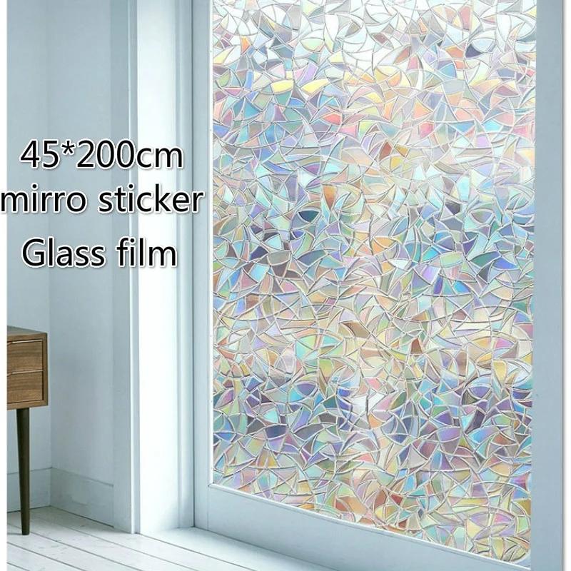 Simple Convenient and Beautiful Color Frosted Glass Window Door Sunlight Colorful Window Film