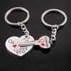 Zinc Alloy Silver Plated Lovers Gift Wedding Favors Couple My Heart Keychain Fashion Keyring Key Fob Creative Key Chain