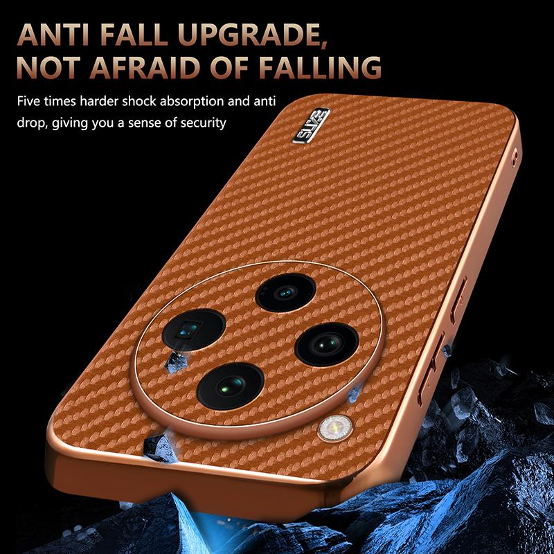 Для OPPO Find X8 Pro Чехол Роскошный PU Покрытие Карбоновый Защитный Чехол Для OPPO Find X8 X6 Pro X7 Ultra Phone Shell