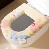 Новая универсальная водонепроницаемая и стираемая подушка для сиденья унитаза с утолщенной крышкой унитаза и клейкой подушкой для сиденья с принтом
