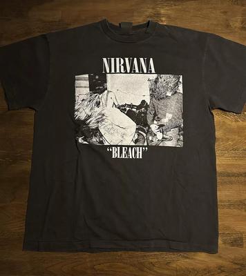 РЕДКИЙ!Nirvana Bleach Tag Черная футболка Размер S-5XL Хлопок Мужская Короткий рукав ГОРЯЧАЯ НОВАЯ Унисекс Футболка