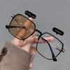 New Fashion Photochromic Myopia Glasses Men Women Color Changing Eyeglasses Anti UV Sunglasses Luxury Short-sighted Eyewear -2.5