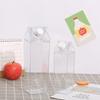 Plastic Clear Milk Carton Water Bottle New Reusable Juice Transparent Sport Leakproof Cup2024 Box Drinking