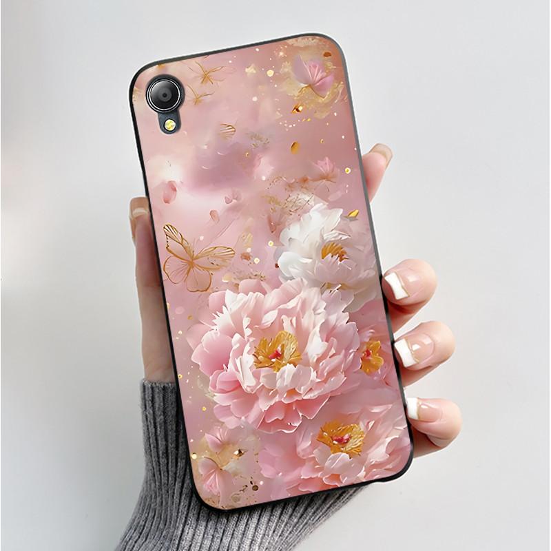 For Asus Zenfone Live (L1) ZA550KL Case Soft Silicone Black Shell Cover Funda Cute Flower Cartoon Printing Phone Casing Capa
